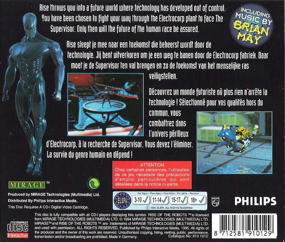 Rise of the Robots box art for CD-i